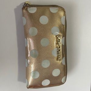 Betsey Johnson gold and white wallet
